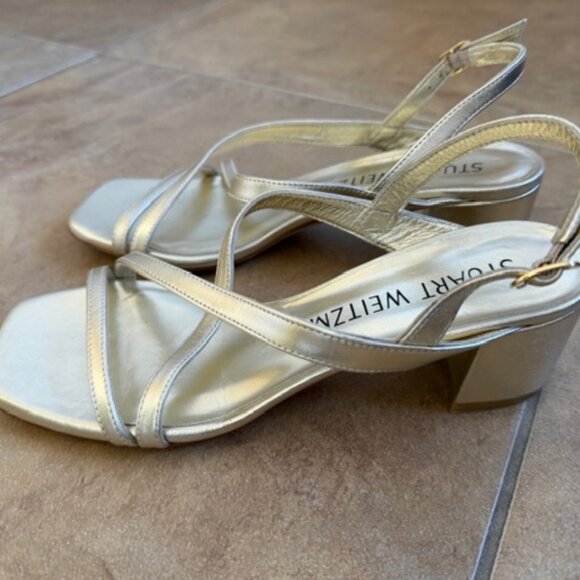 Stuart Weitzman Oasis 50 Block Heel Sandals sz 7 - Picture 5 of 6